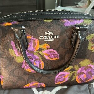 Rowan Satchel Bag In Signature Canvas With Rose Print 
BNWOT